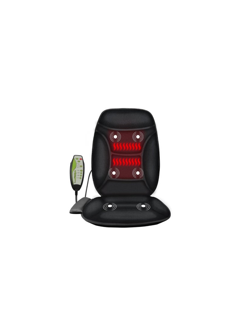 جهاز مساج الظهر والفقرات بـ 6 محركات اهتزاز - وسادة تدليك حرارية من الميموري فوم للكراسي والكنب - تدفئة وتدليك لآلام الظهر والفخذين - Image 1